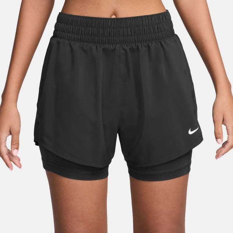 Nike Grey Women's Dri-FIT One High-Waisted 2-in-1 Shorts for Women | Best Price UAE